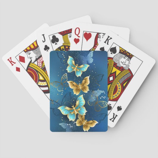Jeu De Cartes Papillons d'or (dos)