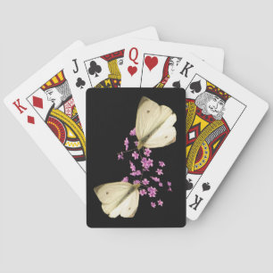 Jeu De Cartes Papillons et fleurs roses Jouer des cartes