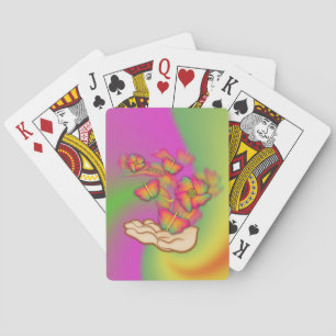 Jeu De Cartes Papillons & Fleurs