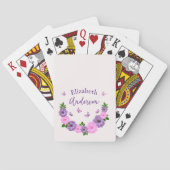 Jeu De Cartes Papillons rose et pourpre (dos)