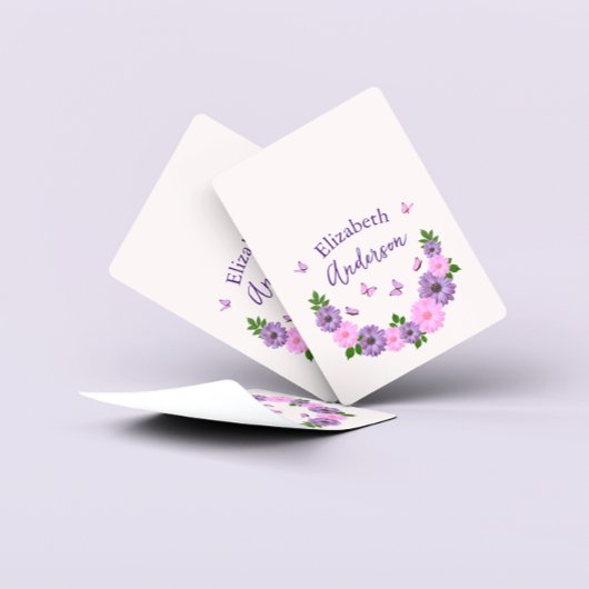 Jeu De Cartes Papillons rose et pourpre