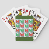 Jeu De Cartes Papillons rouges et verts (dos)
