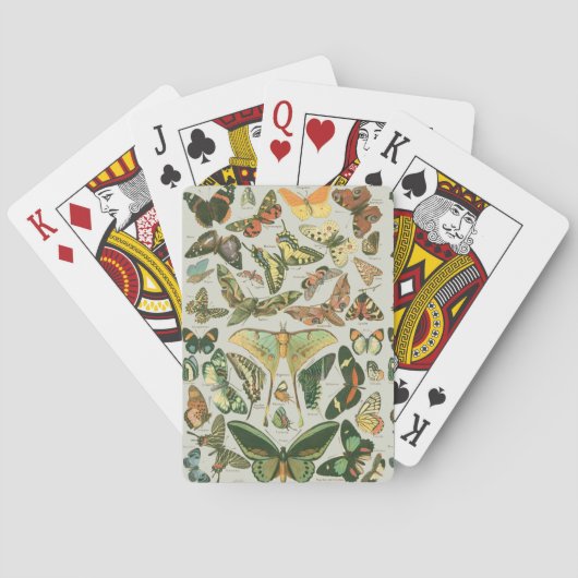 Jeu De Cartes Papillons Vintages papillons d'antiquités Art (dos)
