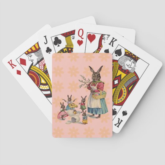 Jeu De Cartes Pâques Lapin Poule Lapin Œufs (dos)