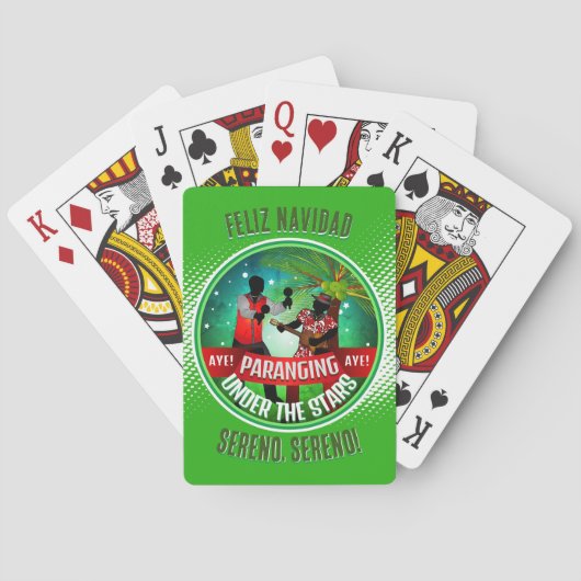 Jeu De Cartes Parang Sereno Feliz Navidad sur GREEN (dos)