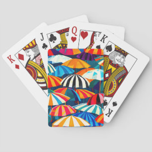 Jeu De Cartes Parapluie Abstrait Rainbow Beach