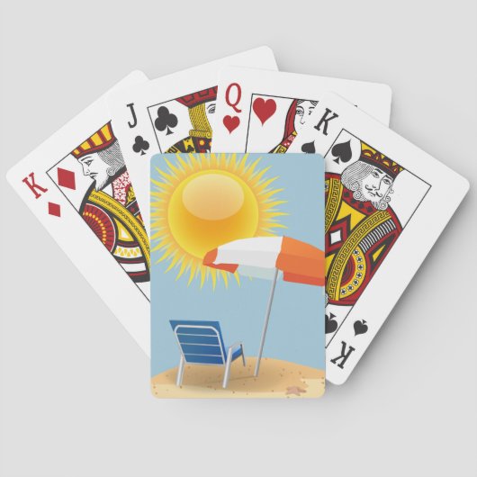 Jeu De Cartes Parapluie soleil et plage (dos)