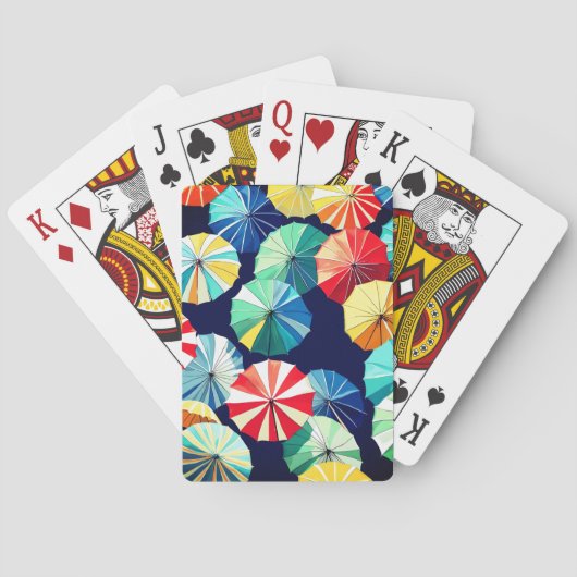 Jeu De Cartes Parapluies colorés (dos)