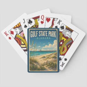Jeu De Cartes Parc d'État de Gulf Alabama Illustration Art de vo