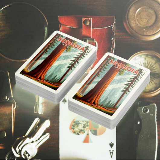 Jeu De Cartes Parc national de Sequoia vintage