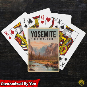Jeu De Cartes Parc national de Yosemite Californie Vintage