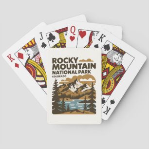Jeu De Cartes Parc national des Rocheuses Colorado Art Vintage