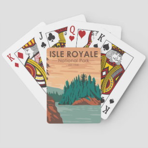 Jeu De Cartes Parc national Isle Royale Michigan Vintage