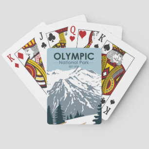 Jeu De Cartes Parc national olympique Washington Vintage