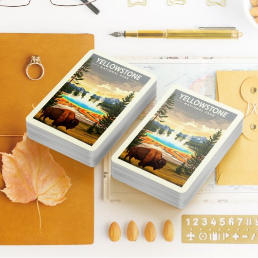 Jeu De Cartes Parc national vintage Yellowstone