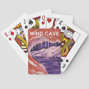 Jeu De Cartes Parc national Wind Cave South Dakota Vintage