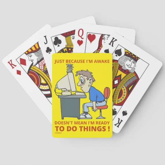 JEU DE CARTES PARCE QUE JE SUIS RÉVEILLÉE, JE NE VEUX PAS DIRE Q (dos)