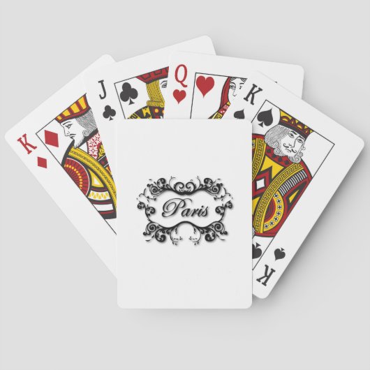 Jeu De Cartes Paris avec ses manuscrits (dos)