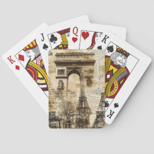 Jeu De Cartes Paris France Romantique Vintage Tour Eiffel