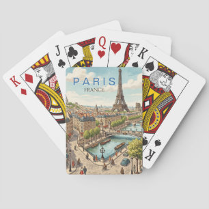Jeu De Cartes Paris France Voyage Art Rétro