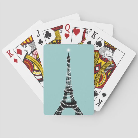 Jeu De Cartes Paris Sparkles Cartes de Poker turquoise (dos)