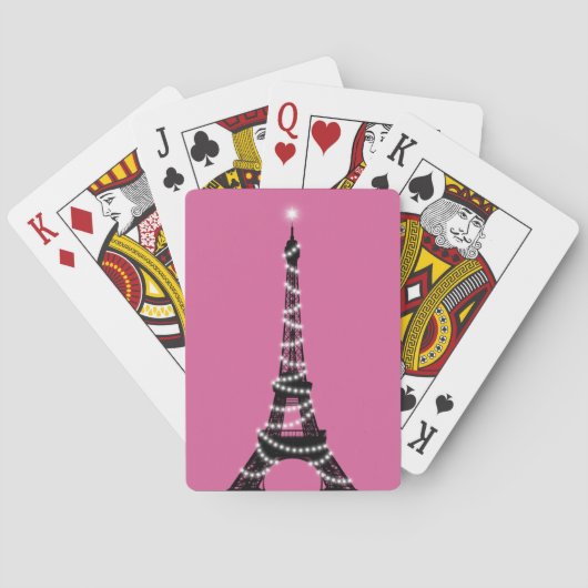 Jeu De Cartes Paris Sparkles Poker Cards fuchsia (dos)