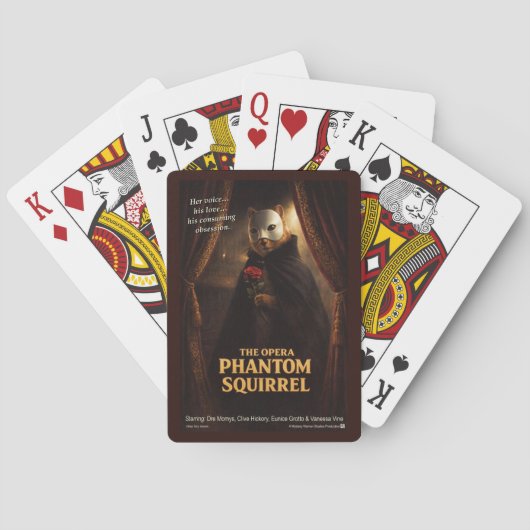 Jeu De Cartes Parodie de l'Opéra Fantôme Écureuil (dos)