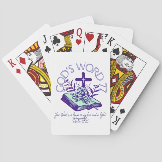 Jeu De Cartes Parole de Dieu 77 Psaume Écriture (dos)