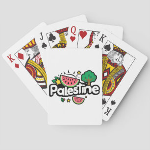 Jeu De Cartes Parole palestinienne mignonne entourée de pastèque