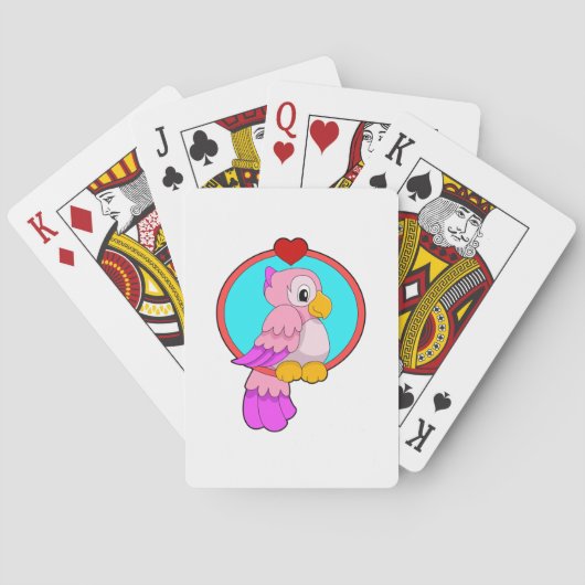 Jeu De Cartes Parrot au coeur (dos)