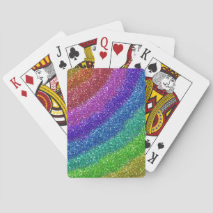 Jeu De Cartes Parties scintillant arc-en-ciel