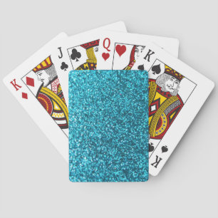 Jeu De Cartes Parties scintillant Bleue Faux