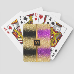Jeu De Cartes Parties scintillant de luxe violet or