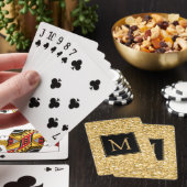Jeu De Cartes Parties scintillant d'or monogramme (In Situ)
