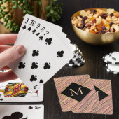 Jeu De Cartes Parties scintillant d'or rayures Monogramme modern (In Situ)