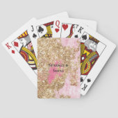 Jeu De Cartes Parties scintillant d'or rose fille (dos)