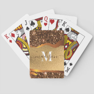 Jeu De Cartes Parties scintillant Golden Foil