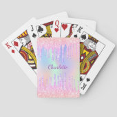 Jeu De Cartes Parties scintillant goutte holographique licorne a (dos)