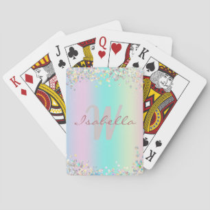 Jeu De Cartes Parties scintillant holographique Unicorn