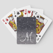 Jeu De Cartes Parties scintillant noire moderne Sparkings Nom (dos)