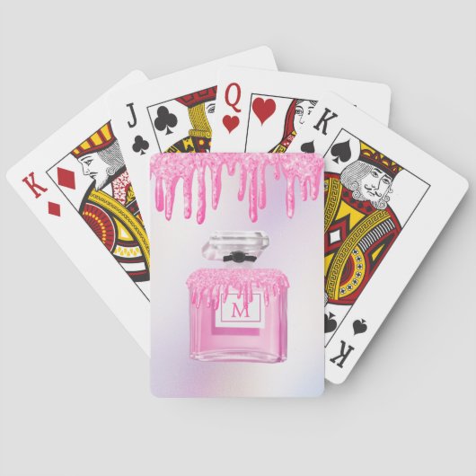 Jeu De Cartes Parties scintillant Pink Paint Drifum Monogramme (dos)