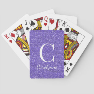 Jeu De Cartes Parties scintillant pourpre étincelante   Monogram