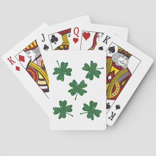 Jeu De Cartes Parties scintillant quatre feuilles (dos)