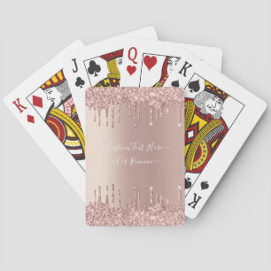 Jeu De Cartes Parties scintillant rose Gold Blush personnalisati