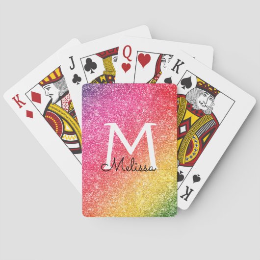 Jeu De Cartes Parties scintillant rose jaune étincelante or Mono (dos)