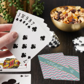 Jeu De Cartes Parties scintillant rose Motif ZigZag (In Situ)