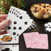 Jeu De Cartes Parties scintillant rose pâle miroirs | monogramme (In Situ)