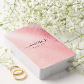 Jeu De Cartes Parties scintillant rose personnalisée (Imiter)Car (Insitu (Mariage))