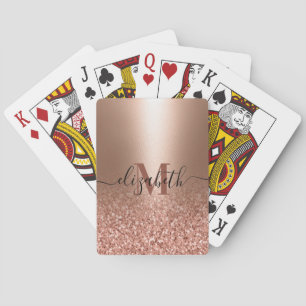 Jeu De Cartes Parties scintillant rose rose Gold Faux