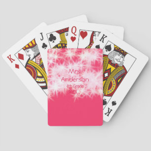 Jeu De Cartes Parties scintillant rose rouge étincelante Retour 